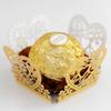 Estilo europeu de casamento oco caixa de doces em forma de coração Ferrero caixa de embalagem de chocolate decoração de festa de papel laço atacado