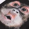 Item quente de celebridade da internet Camiseta de manga comprida gola redonda Macaco Dudu 3D elástica esportiva para barriga grande expressões de animais engraçadas em estoque