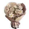 Papel de Pétalo Dongba Rasgado a Mano, Papel Elegante, Papel Engrosado para Envolver Flores, Papel Kraft Impresión Plana, Tienda de Flores Hecha a Mano para Bricolaje