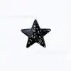 24 MM Preto prata Flash Estrela de Cinco Pontas Resina Patch DIY Hairpin Mobile Phone Case Hole Shoes Shoes Flower Bag Acessórios