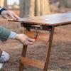 Boling Outdoor B&B Mesa de Madera Maciza Mesa Portátil Plegable Estilo Camping Barbacoa Mesa Pequeña Estante para Autoconducción Mesa de Picnic
