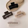 Novo Presilha Quadrada 8,5cm Cor Leite Curry Fosco Primavera Beleza Doce Acessórios de Cabelo Presilha Tubarão Atacado