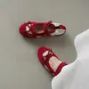 Zapatos Mary Jane de estilo ballet con lazo y textura de piel de cordero retro para mujer, versátiles, puntera redonda, plisados, sin cordones, de corte bajo