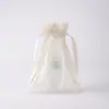 Bolsa de Malla Transparente Cosméticos Joyería Empaque Bolsa de Regalo Sensación de Alta Gama Cordón Bolsa de Organza con Cordón Personalizado