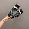 Elegantes Sandalias de Tacón Alto para Mujer, Nuevas de Verano 2026, Retro, Punta Cuadrada, Hebilla Cuadrada, Punta Abierta, Sandalias de una Sola Tira