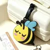 Etiqueta de equipaje con forma de robot abeja linda de dibujos animados de PVC personalizado, etiqueta de equipaje de silicona, se puede personalizar y moldear
