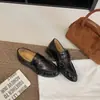 Zapatos de piel para mujer hechos a mano estilo nuevo mocasines zapatos de piel suela plana zapatos de vestir retro plisados moda otoño pequeños 2026 estilo británico