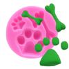 Ossos Urso Pílulas Pegadas de Cão Pé Silicone Flip Candy Molde DIY Bolo Decoração Molde de Chocolate