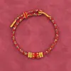 Pulsera de los Ocho Grandes Dioses Guardianes y los Doce Signos del Zodíaco 2026 con Proyección Micrograbada, Pulsera de Hilo Rojo Tejida a Mano para Hombres y Mujeres