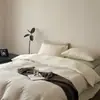 Estilo Nórdico Algodão Puro Tecido Grosso Conjunto de Quatro Peças Textura Retrô Jacquard Grande Capa de Edredom 100% Algodão Estilo Moderno Cor Sólida Roupa de Cama