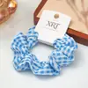 Elástico de Cabelo com Poá e Xadrez Estilo Coreano para Mulheres, Alta Elasticidade, Acessório de Cabelo Fofo e Doce, Adequado para Rostos Pequenos
