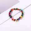 2023 Nuevo Pulsera Versátil de Grava de Colores Ins Pulsera Elástica Fabricante Mayorista Estilo Ins