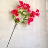Ramo de Flores Artificiales de Buganvilla para Simulación Arco de Puerta Boda Decoración Suave Flor Artificial de Tallo Largo Arreglo Floral de Buganvilla Florero de Plástico