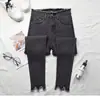 Nuevos Jeans de Moda para Mujer Estilo Coreano, Trendy, Cómodos, Sencillos, con Dobladillo Deshilachado, Skinny, Tipo Lápiz, Corte Delgado
