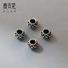 Plata 925 Plata Tailandesa Antigua Separadores de Patrón de 7 mm Pulsera de Cuentas Planas Cuerda Trenzada Trenzada DIY Materiales para Manualidades Accesorios T0656