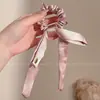 Scrunchie retrô com estampa de leopardo cor de café para outono, estilo coreano, moderno, versátil, elástico durável para rabos de cavalo e acessórios de cabelo