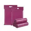 Bolsa de mensajería morada de mano con nuevo material certificado PPWR para empaque y envío de comercio electrónico, bolsa de empaque autoadhesiva impermeable de alta estética