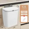 Cubo de basura de cocina para colgar en la pared a prueba de olores con tapa para el baño impermeable sin perforaciones para el hogar con anillo de presión cubo de basura de alto valor