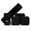 Caja de joyería de franela dorada y plateada con forma redondeada, caja para anillos, collares, colgantes, cordones para colgantes, pendientes, empaque para joyería de perlas, venta al por mayor