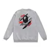 Otoño e invierno estilo japonés marca de moda cabeza de simio estampado de dibujos animados unisex joven suéter sudadera holgada venta al por mayor y dropshipping