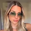Nuevas Gafas de Sol de Moda Polygon de Alta Gama Tendencia Europea y Americana Personalidad Gafas de Sol Metálicas Gafas con Protección UV para Mujer