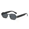 Novos Óculos de Sol Retros Poligonais de Metal Estilo Americano com Design Patchwork Vazado, Clássicos, Modernos, Descolados e com Proteção Solar