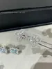 Collar Lily Clover de Harry Winston para Mujer, Trébol de Cuatro Hojas Full Diamante Versión de Alta Gama, Cadena para Clavícula V-Oro de Lujo Ligero
