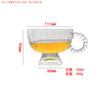 Taza con Mango de Loto de Perlas Estilo Ins Mango de Taza de Café Mango de Taza Redonda de Perlas con Platillo Taza de Vidrio para Té de Flores de la Tarde Desayuno Leche