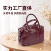 Bolsa Clássica Pillow Nova Couro Bovino Tostado Manual Masculina Feminina Camada Superior Bolsa de Mão Casual Versátil Textura de Alta Qualidade Bolsa Transversal