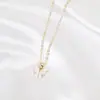 Collar de Mariposa con Diamantes Brillantes de Doble Capa Estilo Japonés y Coreano para Mujer Cadena para Clavícula de Temperamento Simple Estilo Frío Precio de Fábrica al por Mayor