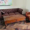 Sofá para sala de cigarros de whisky, club privado estilo americano, mesas y sillas de bar vintage, asientos individuales y dobles, silla de tigre