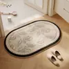 Alfombra de baño, alfombra antideslizante para entrada de inodoro, cachemira sintética, alfombra absorbente de agua y resistente a la suciedad, alfombra absorbente de agua para entrada de baño