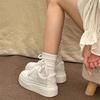 Tênis de Estudante, Sapatos Brancos Versáteis de Solado Grosso para Mulheres, Novos Tênis Esportivos Leves Retro de Venda Quente para Primavera e Verão