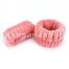 Faixa de cabeça elástica com laço pulseira de pulso em lã de coral faixa de cabeça para lavar o rosto e maquiagem à prova d'água à prova de manchas acessórios de cabelo conjunto novo
