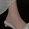 Nalan plata s925 dulce simple un diamante pequeño fresco tobillera femenina verano moda corazón de niña tobillera S4621