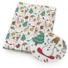 Tela de algodón poliéster fina con estampado de patrón de serie navideña o tela impermeable o lona de poliéster tela para bolsa de patchwork hecha a mano DIY mantel camisa falda de pijama