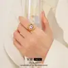 Anillo Cuadrado de Circonita Vintage, Estilo Palacio Retro, Anillo Versátil para el Dedo Índice, Joyería de Nicho de Alta Gama para Mujeres