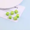 Cuentas Cuadradas de Queso Coloridas de 10 mm para DIY Hecho a Mano Cuerda para Teléfono Móvil Pulsera Collar Joyería con Cuentas Accesorios