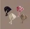 Bufanda triangular de punto retro francesa hecha a mano para chica, estilo artístico, dulce y bonito, para viaje, banda para el pelo femenina, a la moda