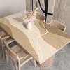 Mantel individual para mesa de comedor estilo Wabi-Sabi, impermeable y a prueba de aceite, mantel de silicona, sin lavado, alfombrilla aislante anti-quemaduras, lujo accesible, mantel para mesa de centro de alta gama
