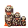 Bonecas Russas de Encaixe 10 Camadas Conjunto Matryoshka de Madeira Bonecas Pintadas à Mão de Madeira de Tília com Desenhos Florais e de Coração Intrincados Artesanato Russo Tradicional Souvenir Decorativo e Brinquedo Educacional 220cm