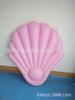 Sofá inflable de concha rosa para niñas, cama flotante de concha festoneada inflable de PVC, de fábrica