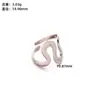 Anillo mínimo de pedido europeo y americano retro ancho plisado de acero de titanio oro de 18k personalizado de acero inoxidable en forma de corazón