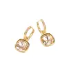 Pendientes Largos de Circonita Ámbar Pendientes de Nicho de Lujo Ligero Nuevo Estilo Caliente 2025 Sensación de Alta Gama Ear Cuff Accesorios Únicos para Orejas Otoño Invierno