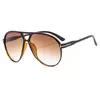 Gafas de Sol Europeas y Americanas de Montura Grande Estilo Retro para Volar al Aire Libre Nuevo Marco Completo de PC Doble Puente Gafas de Sol Tipo Sapo