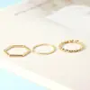 Set de Anillos de Diseño Geométrico Minimalista Coreano Versátil, Joyería de Anillo para Articulación del Dedo Índice Personalizable para Mujeres, Venta al por Mayor de Una Pieza