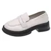 Zapatos de Cuero para Mujer Estilo Japonés Otoño 2024 Nuevos Mocasines de Suela Gruesa Estilo Británico Slip-On Zapatos de Uniforme JK