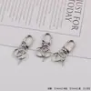 Hebilla de Puerta de Venta Caliente Transfronteriza Llavero de Doble Anillo Ojo de Oveja Hebilla Colgante Linda Hecha a Mano Materiales para Joyería Accesorios