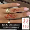 Tatuajes Temporales Coloridos de Bendiciones Chinas para Cumplir Deseos de Peces Dorados Transfronterizos Tatuajes de Dedo Estilo Antiguo Estilo Chino Impermeables y a Prueba de Sudor de Larga Duración