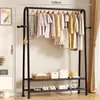 Perchero de doble capa personalizado de la fábrica original, adecuado para apartamentos de alquiler, uso doméstico, dormitorio, perchero independiente con almacenamiento y función de secado de ropa, personalizable